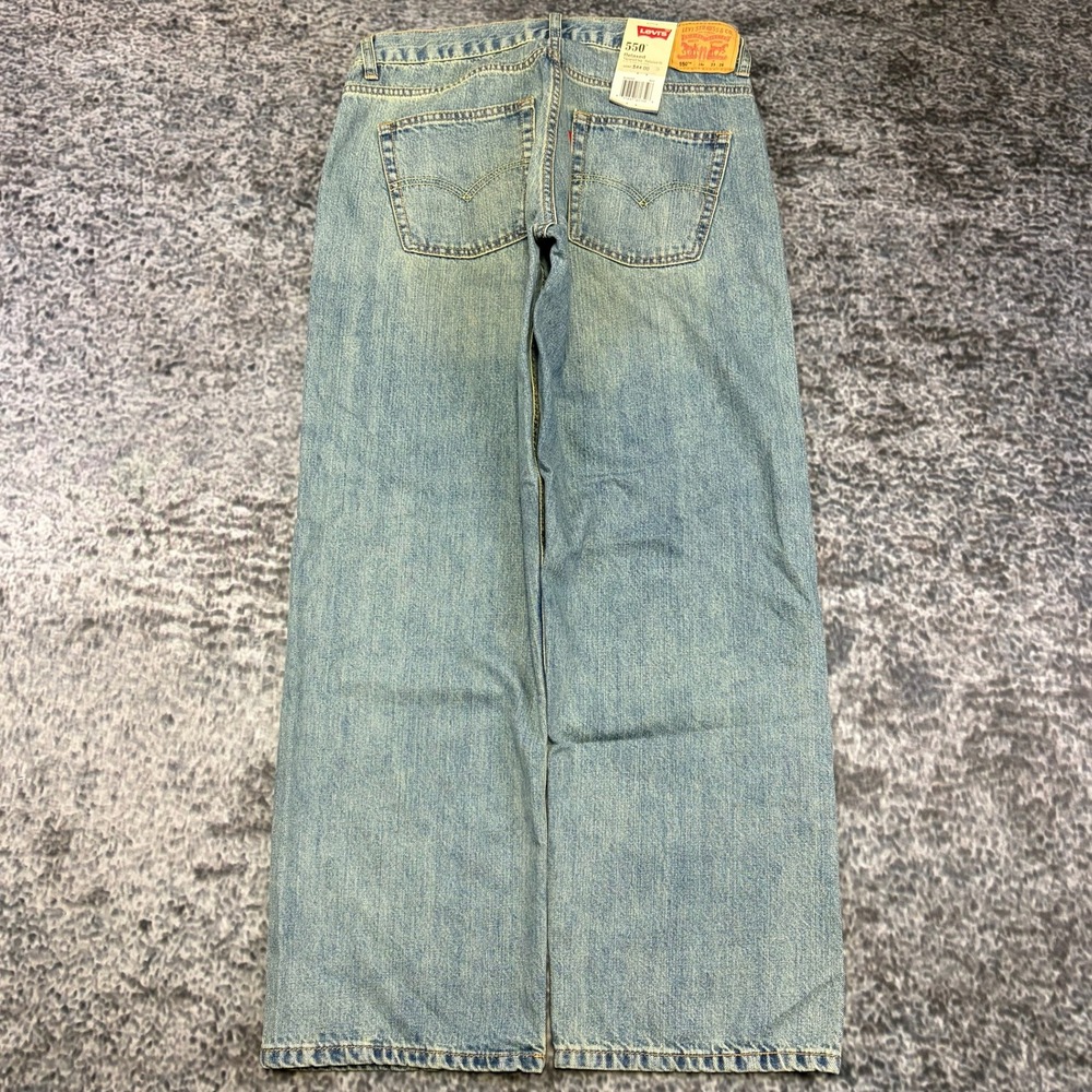NWT Levi's 550 Jeans Relaxed Fit 14 Husky (33x29) Blue Baggy Denim